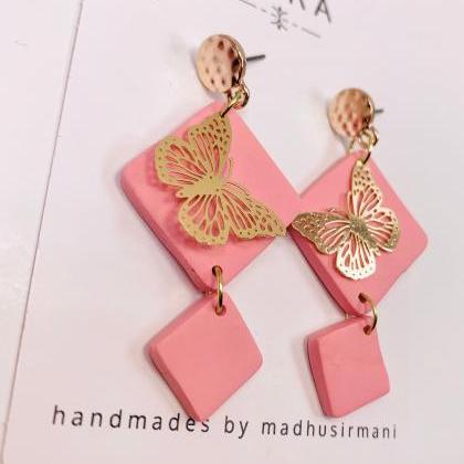 Blush Pink with Butterfly Charm Pol..