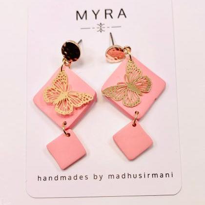 Blush Pink with Butterfly Charm Pol..